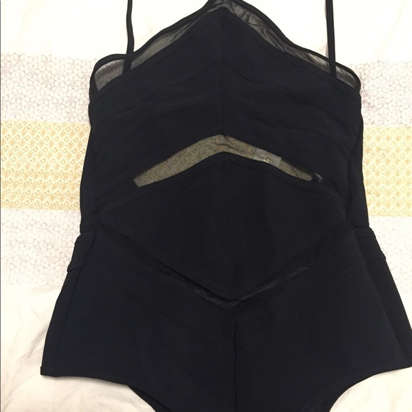 Zimmermann Chevron bathing suit, black, US 2-6 - Picture 3 of 7
